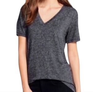 Rag & Bone/Jean Marled Heather Charcoal Gray V-Neck Shirt